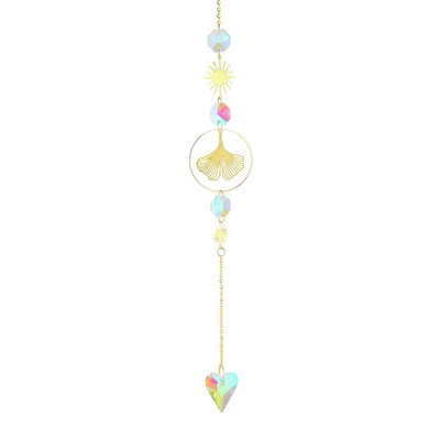 Crystal Prism Wind Chimes Creative Chic Metal Curcubeu Light Catcher Lotus Fluture Luna Rechizite pentru fereastră pentru cadouri pentru prieteni de familie