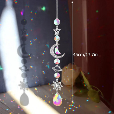Crystal Suncatcher Dream Catcher Vitraji Rainbow Maker Chakra Wind Chimes Viseći kristali Božićni ukras za dom i vrt