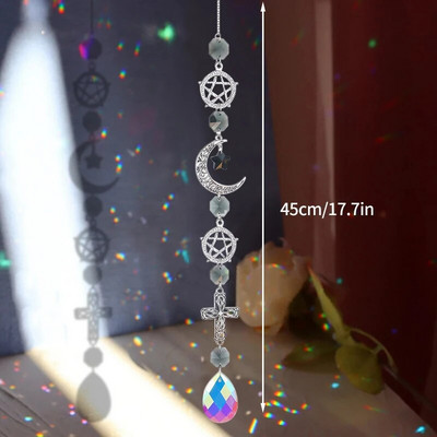 Crystal Suncatcher Dream Catcher Vitraji Rainbow Maker Chakra Wind Chimes Viseći kristali Božićni ukras za dom i vrt