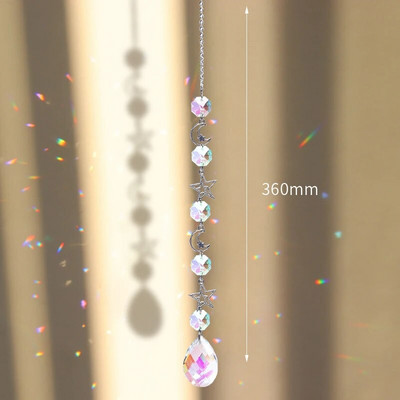Crystal Suncatcher Dream Catcher Vitraji Rainbow Maker Chakra Wind Chimes Viseći kristali Božićni ukras za dom i vrt