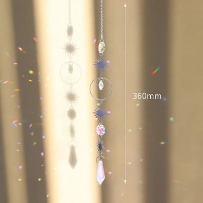 Crystal Suncatcher Dream Catcher Vitraji Rainbow Maker Chakra Wind Chimes Viseći kristali Božićni ukras za dom i vrt