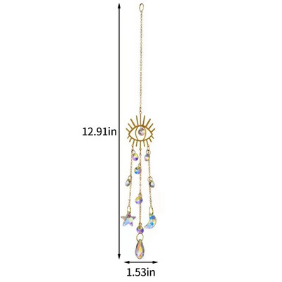 Crystal Suncatcher Dream Catcher Vitraji Rainbow Maker Chakra Wind Chimes Viseći kristali Božićni ukras za dom i vrt