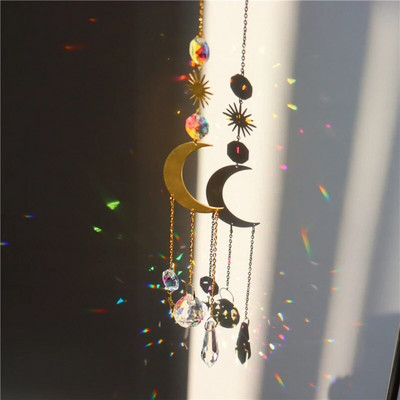 Crystal Suncatcher Dream Catcher Vitraji Rainbow Maker Chakra Wind Chimes Viseći kristali Božićni ukras za dom i vrt