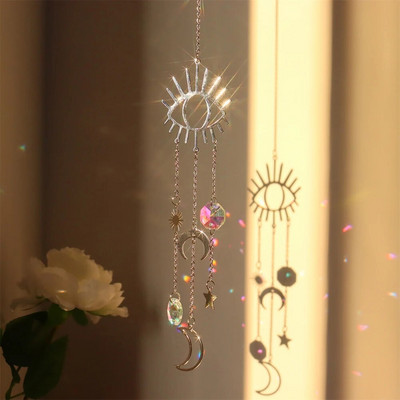 Catcher de soare din cristal metalic, fluture, caracatiță, broască țestoasă, curcubeu, agățat, clopoțel de vânt, pandantiv pentru fereastră, decorare pentru grădină în aer liber