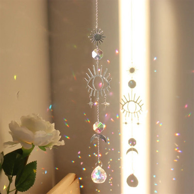 Catcher de soare din cristal metalic, fluture, caracatiță, broască țestoasă, curcubeu, agățat, clopoțel de vânt, pandantiv pentru fereastră, decorare pentru grădină în aer liber