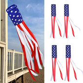 Steagul american brodat stele dungi șosete de vânt imprimare color SUA 4 iulie Patriotic giroueta grădină decor exterior