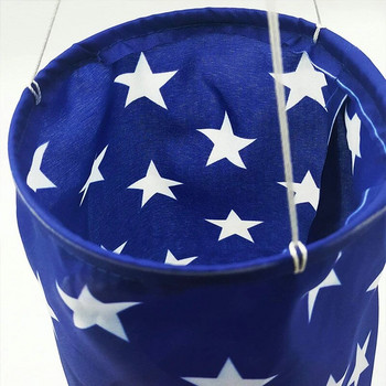 Американско знаме, бродирани звезди, ивици Windsock, цветен печат, САЩ, 4 юли, патриотичен флюгер Градина, външна декорация