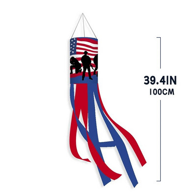 Steagul american brodat stele dungi șosete de vânt imprimare color SUA 4 iulie Patriotic giroueta grădină decor exterior