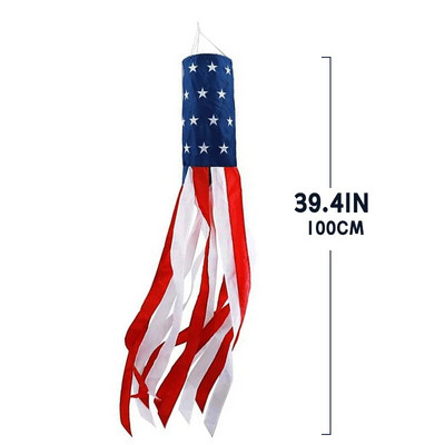 Steagul american brodat stele dungi șosete de vânt imprimare color SUA 4 iulie Patriotic giroueta grădină decor exterior