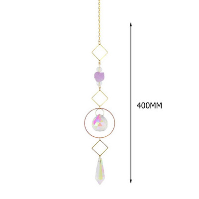 Clopoței de vânt din cristal Apărătoare de soare cu diamante agățate Curcubeu Chaser Fereastra de grădină Cortina de nuntă Candelabru Decor pentru acasă Chime de vânt