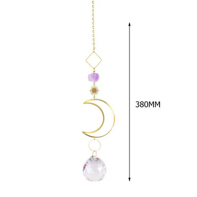 Clopoței de vânt din cristal Apărătoare de soare cu diamante agățate Curcubeu Chaser Fereastra de grădină Cortina de nuntă Candelabru Decor pentru acasă Chime de vânt