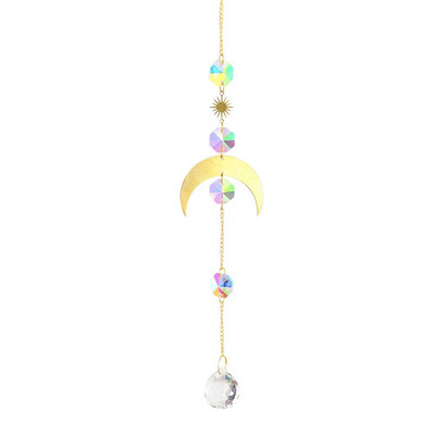Clopoței de vânt din cristal Apărătoare de soare cu diamante agățate Curcubeu Chaser Fereastra de grădină Cortina de nuntă Candelabru Decor pentru acasă Chime de vânt