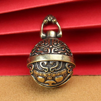 Lucky Brass Handicraft Casting Drop Bell Key Button Wind Bell Sect Bronze Bell Творчески подарък Fengshui висулка за домашен двор