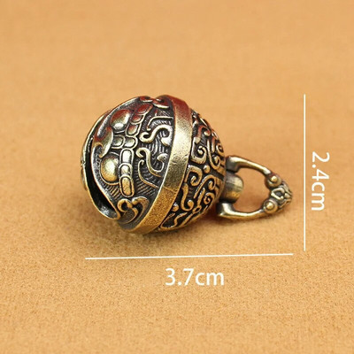 Lucky Brass Handicraft Die Casting Drop Bell Key Car Button Wind Bell Sect Χάλκινο κουδούνι Δημιουργικό δώρο Fengshui Home Yard Mending