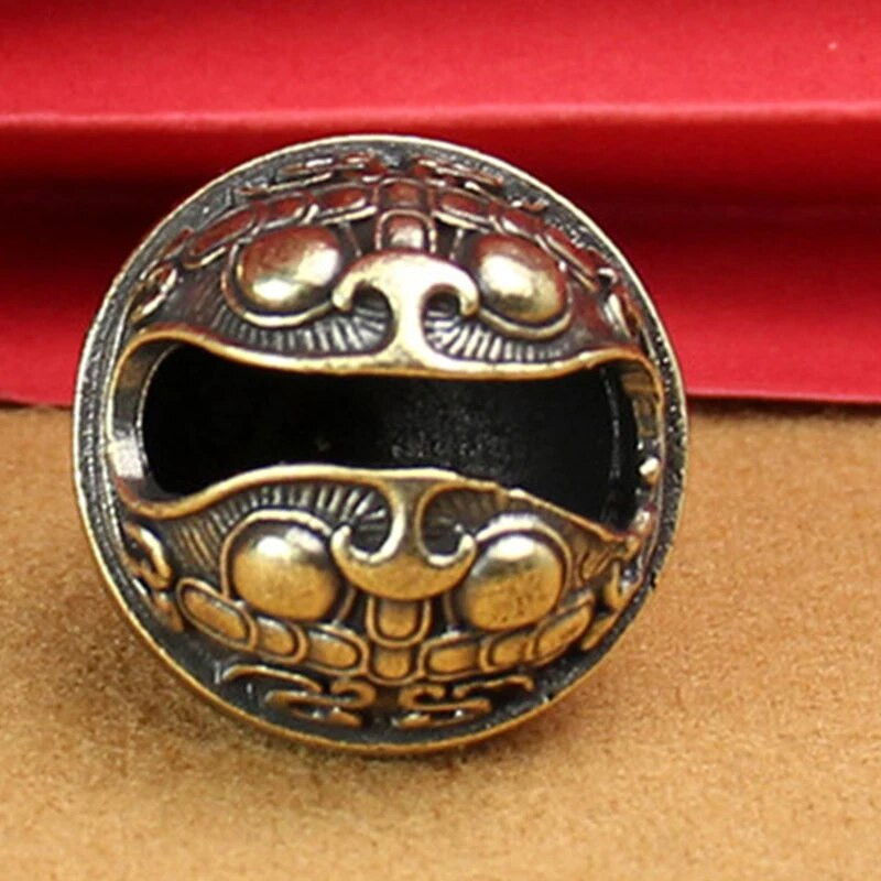 Lucky Brass Handicraft Die Casting Drop Bell Key Car Button Wind Bell Sect Χάλκινο κουδούνι Δημιουργικό δώρο Fengshui Home Yard Mending