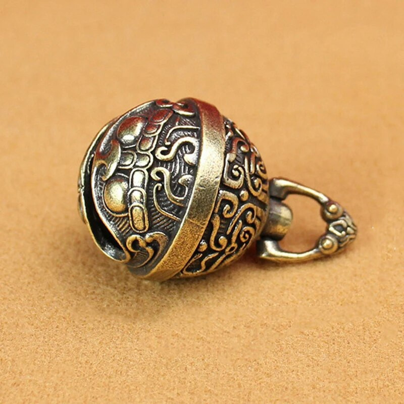 Lucky Brass Handicraft Die Casting Drop Bell Key Car Button Wind Bell Sect Χάλκινο κουδούνι Δημιουργικό δώρο Fengshui Home Yard Mending