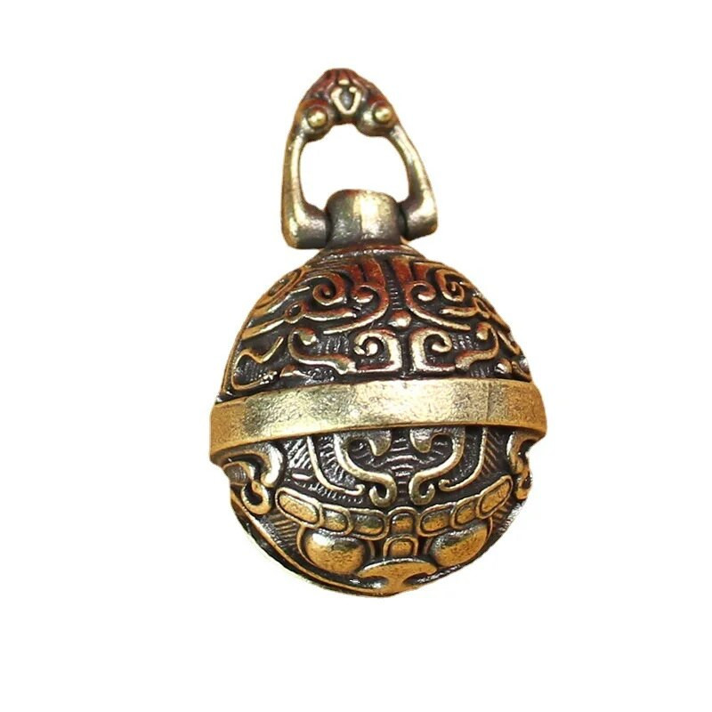 Lucky Brass Handicraft Die Casting Drop Bell Key Car Button Wind Bell Sect Χάλκινο κουδούνι Δημιουργικό δώρο Fengshui Home Yard Mending