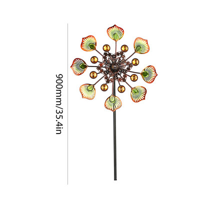 Moara de vânt de grădină Coadă de păun Rotitoare rotative de vânt Mize decorative Pinwheels Decorare pentru curte Patio Cadouri pentru copii