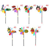 Animal colorat din desene animate Moara de vant Wind Spinner Casa Gradina Curtea Decor exterior