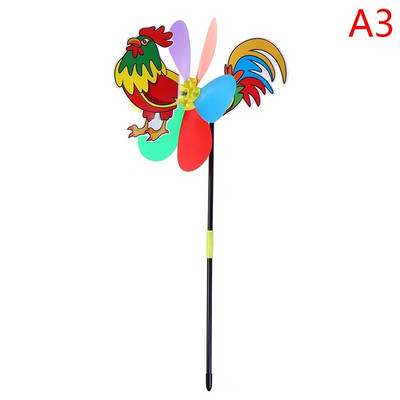 Animal colorat din desene animate Moara de vant Wind Spinner Casa Gradina Curtea Decor exterior