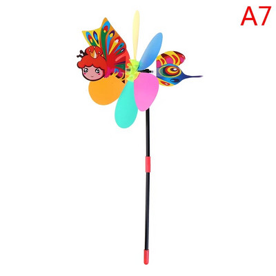 Animal colorat din desene animate Moara de vant Wind Spinner Casa Gradina Curtea Decor exterior