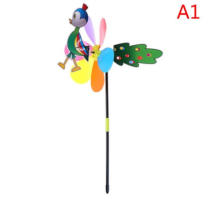 Animal colorat din desene animate Moara de vant Wind Spinner Casa Gradina Curtea Decor exterior
