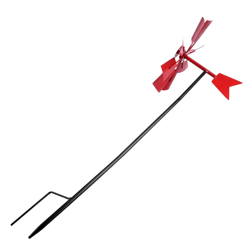 Geležinio vėjo malūno kiemo Winnower sodo ornamentas lauke Besisukantis vėjo malūnas Pastoral Plugin Sodo parko puošmena