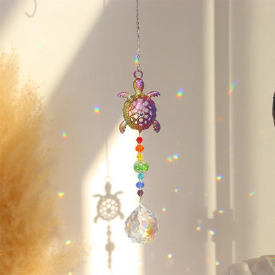 Kristalni hvatač sunca Prizme Viseći Rainbow Chaser Window Chimes Drvo života Auto Art Viseći privjesak Dekoracija kućnog vrta