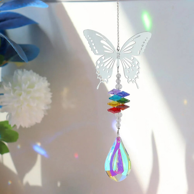 Kristalni hvatač sunca Prizme Viseći Rainbow Chaser Window Chimes Drvo života Auto Art Viseći privjesak Dekoracija kućnog vrta