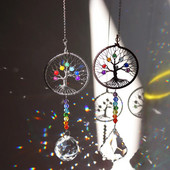 1PC Crystal Tree of Life Catchers Crystals Ball Privjesak Rainbow Maker Viseći Suncatcher Ukras za prozore Dekoracija kućnog vrta