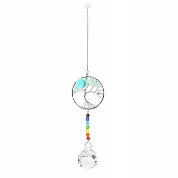1 ΤΕΜ Crystal Tree of Life Catchers Κρύσταλλοι Μπάλα κρεμαστό Rainbow Maker Κρεμαστό παράθυρο Suncatcher Στολίδι Διακόσμηση κήπου σπιτιού