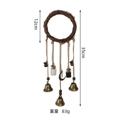 Boszorkány szélcsengő Wiccan Magic szélcsengő Boszorkányharang védő ajtóakasztók otthoni ajtókhoz Kézzel készített függő boszorkányharangok