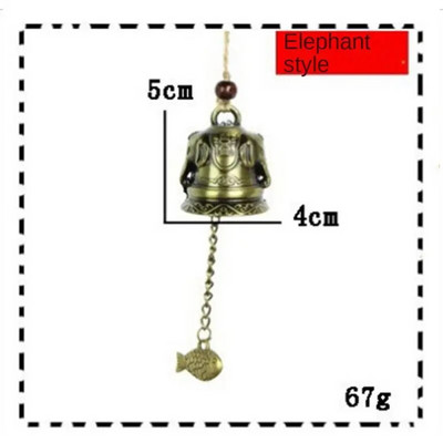Clopoței de vânt sculptat de epocă, clopot de cupru, decor de grădină, clopoțel de vânt, agățat în aer liber, ornament pentru templu, în stil chinezesc