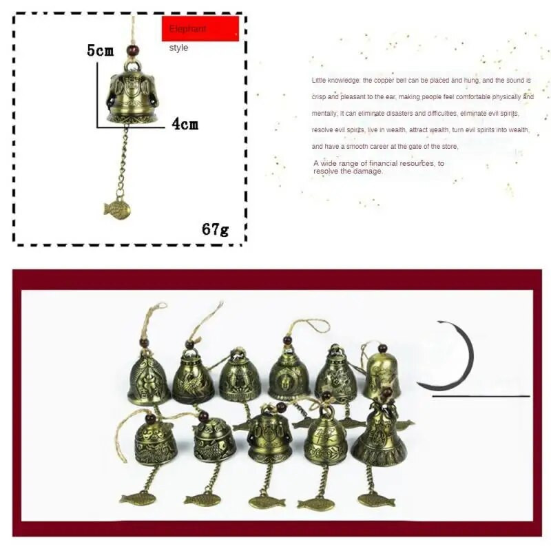 Vintage Carve vėjo varpeliai varpelio kiemo dekoras vėjo varpelis lauko kabantis namų šventyklos ornamentas kinų stiliaus