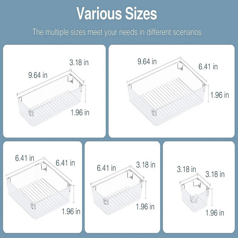Rašomojo stalo stalčių laikikliai Skaidrūs daugiafunkciniai tualeto ir vonios stalčiai plastikiniai makiažo laikymo stalčiai Dėžutės organizatorių padėklai