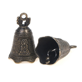 2Pcs Antique Bell Китайска мини месингова медна скулптура Pray Guanyin Bell for DIY Dragon Clock Аксесоари Висулка Wind Chime