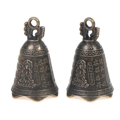 2 buc. Clopot antic din China, mini sculptură din alamă, cupru, roagă-te, clopot Guanyin pentru bricolaj, accesorii pentru ceas cu dragon, pandantiv cu clopoțel de vânt