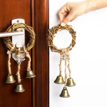 Камбани на вещици Защита за закачалка за дръжка на врата Вятърни камбанки Witchy Things Clear Negative Energy Witchcraft Wicca Supplies Home Decor