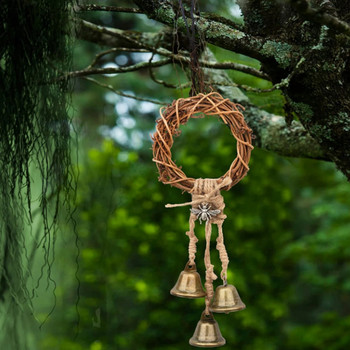 Камбани на вещици Защита за закачалка за дръжка на врата Вятърни камбанки Witchy Things Clear Negative Energy Witchcraft Wicca Supplies Home Decor