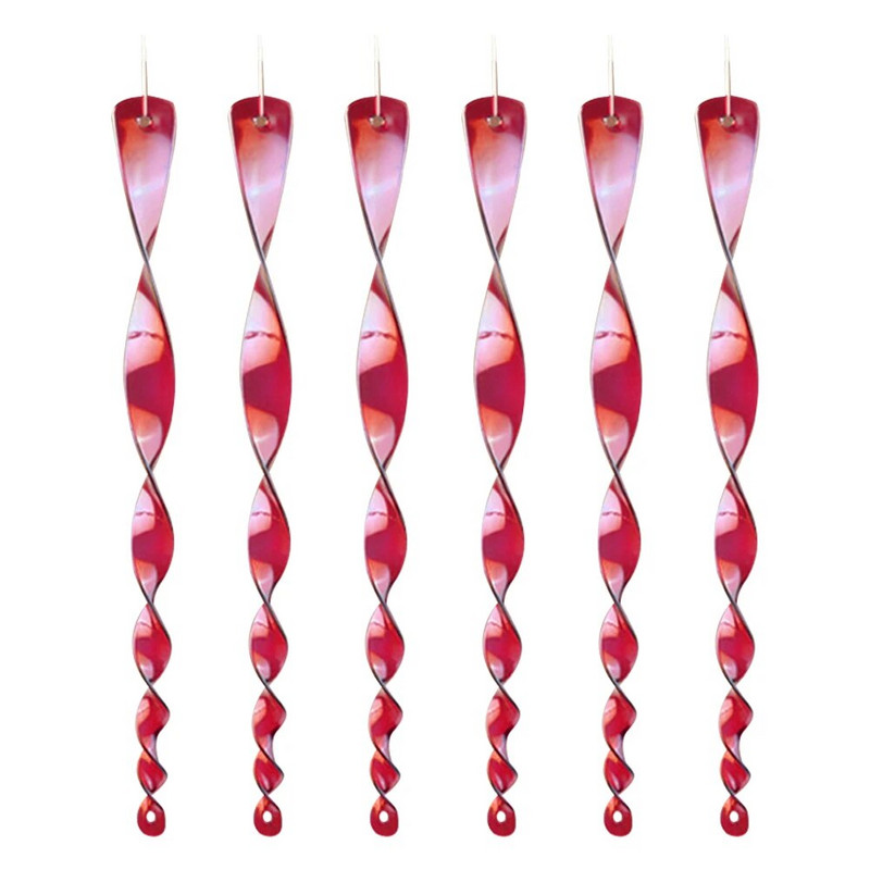 6 bucăți de prindere reflectorizante pentru păsări, agățate, rotative, din plastic pentru zonele rurale