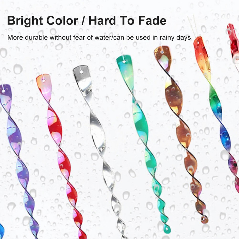 6 bucăți de prindere reflectorizante pentru păsări, agățate, rotative, din plastic pentru zonele rurale