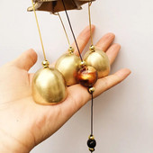 Living în aer liber Win Decor oriental pentru curte în aer liber, metal antic, 1 buc, clopoței de vânt din metal, clopoței de cupru, grădină chinezească norocos