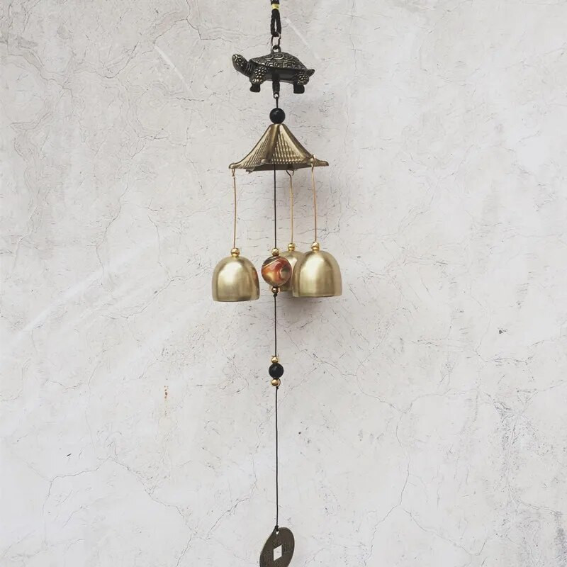 Outdoor Living Win Rytų lauko kiemo puošmena senovinis vėjo metalas 1vnt metaliniai vėjo varpeliai varpeliai sodas kinų laimės