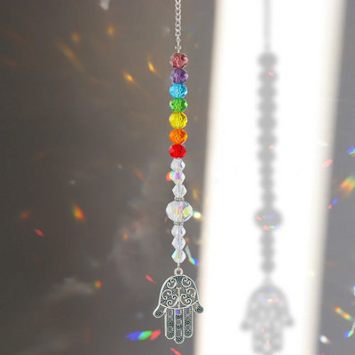 1 buc. Agățator de lumină de cristal în aer liber, grădină, lună, soare, inimă, bilă, clopoțel de vânt, pandantiv acasă, balcon, curcubeu, cadou decor