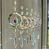 Prismă de cristal Suncatcher Prismă de sticlă de prindere a luminii Produs de curcubeu Perdele pandantiv Clopote de vânt pentru fereastră de living Decor manual