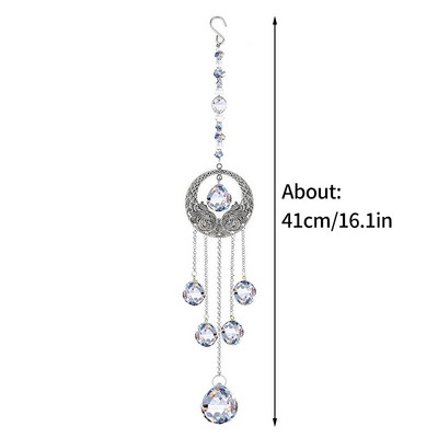 Suncatcher Crystal Wind Chimes Prozor Viseći hvatač svjetla Nakit Rainbow Prism Window Bell Kućni lusteri Dekoracija automobila