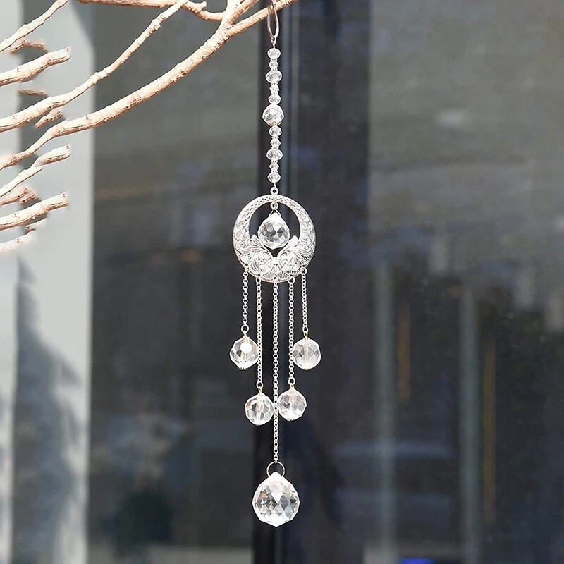 Suncatcher Crystal Wind Chimes Prozor Viseći hvatač svjetla Nakit Rainbow Prism Window Bell Kućni lusteri Dekoracija automobila