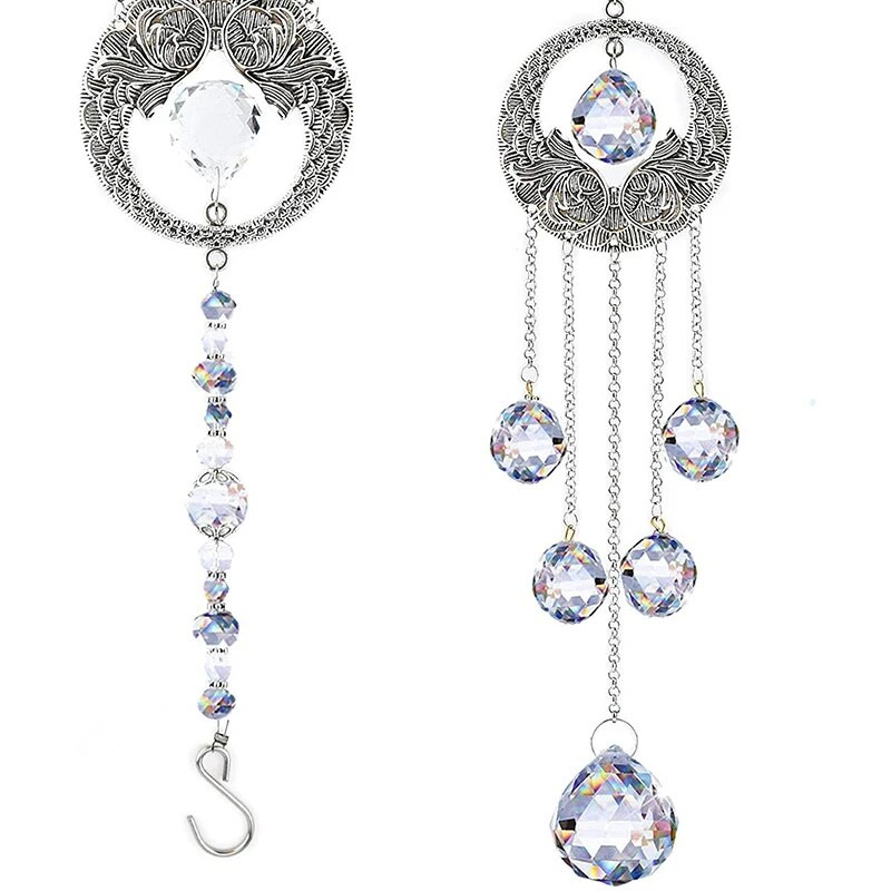 Suncatcher Crystal Wind Chimes Prozor Viseći hvatač svjetla Nakit Rainbow Prism Window Bell Kućni lusteri Dekoracija automobila