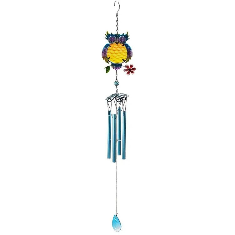 Novo u Owl Wind Chimes Metalni ukrasi Unutarnji vanjski vrtni ukrasi Wind Chimes Vanjski obrti Dvorišna zvona za vrt