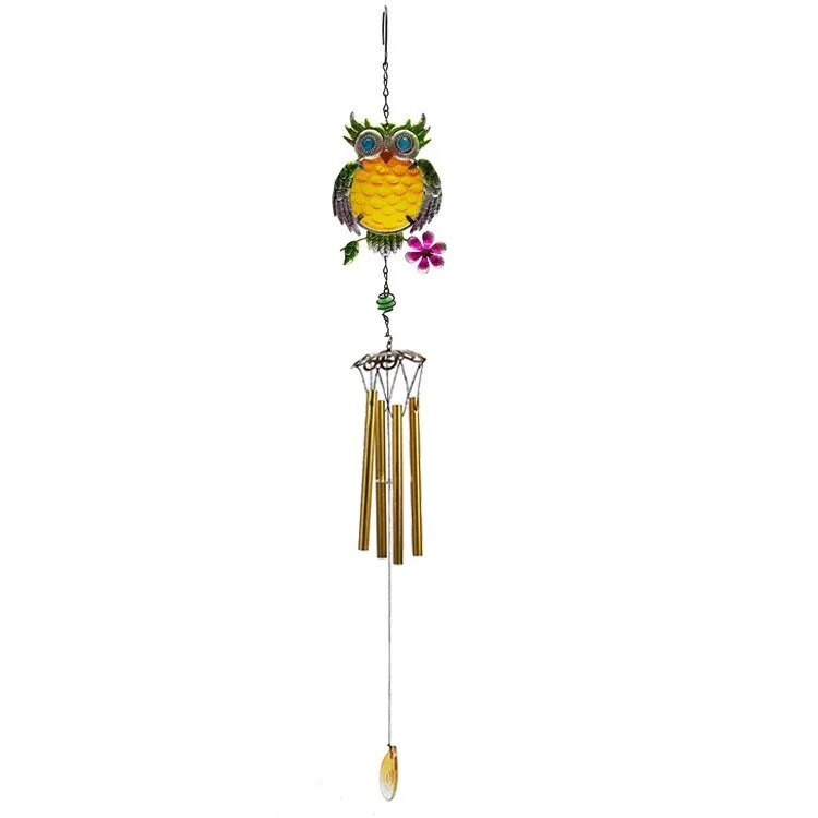 Novo u Owl Wind Chimes Metalni ukrasi Unutarnji vanjski vrtni ukrasi Wind Chimes Vanjski obrti Dvorišna zvona za vrt
